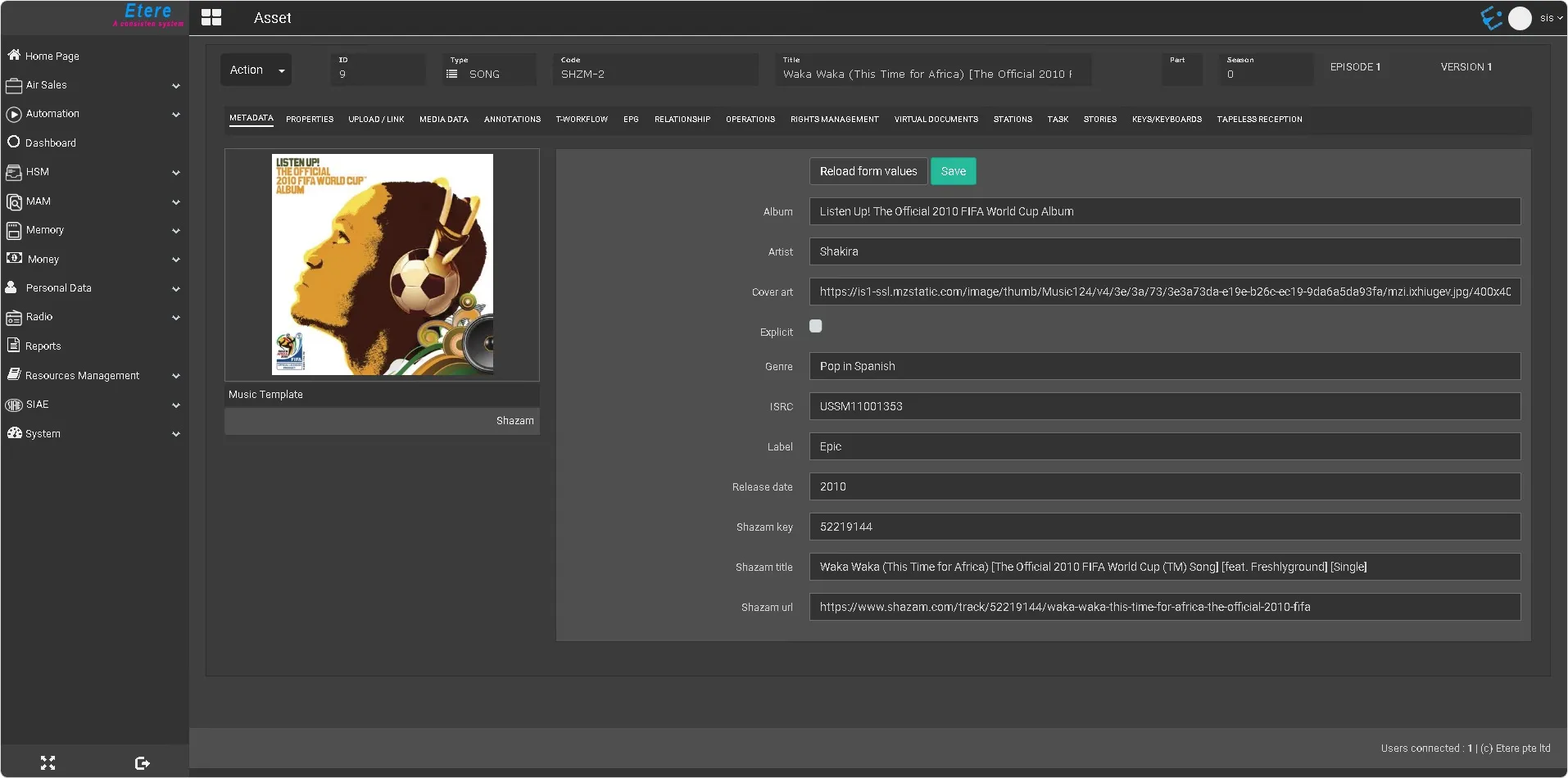 Etere AI Identifies Songs and Fills Your Music Metadata Automatically